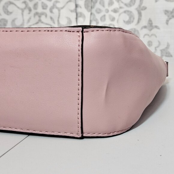 nanette lepore snap women's faux leather exterior pink brown purse crossbody - Picture 8 of 14